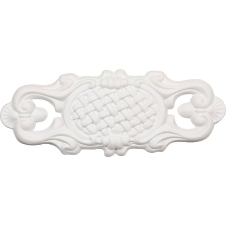 Ekena Millwork 9 7/8"W x 3 3/4"H x 7/8"P Strasbourg Onlay ONL04X10X01SG